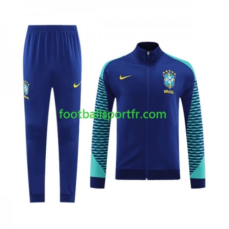 Brésil Ensemble Vestes d'entrainement Bleu 2023-2024
